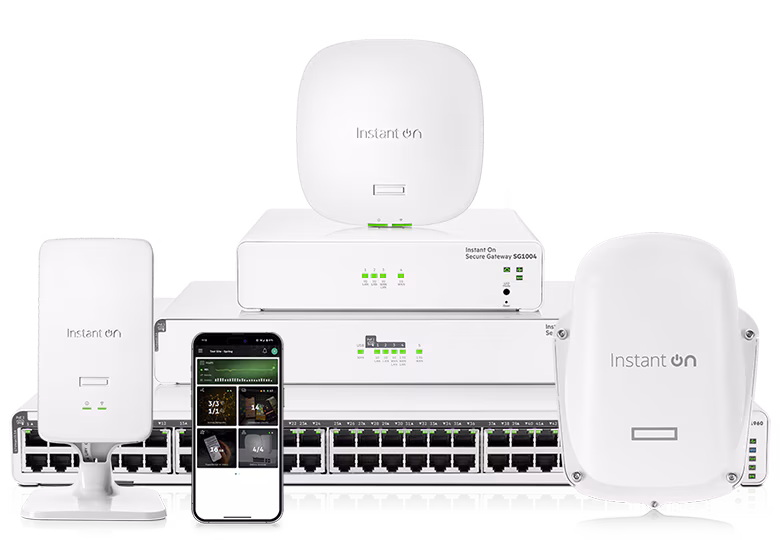 Access Point HPE Aruba Networking para Wi-Fi empresarial de alta densidad